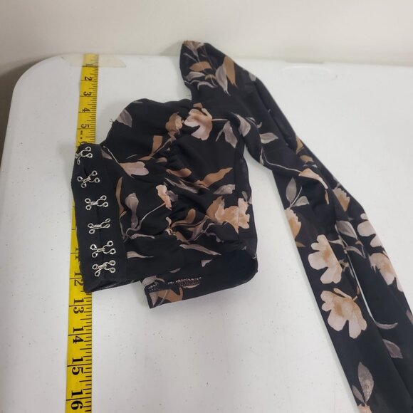 Windsor Womens Fairy Grunge Mesh Babydoll Cropped Top Size M Whimsigoth Sheer - Picture 7 of 9